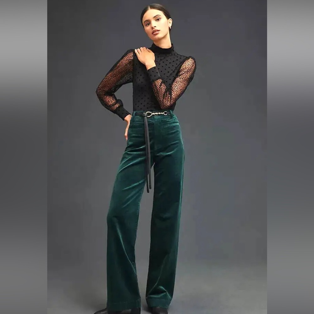 Anthropologie Maeve Colette Wide Leg Corduroy Pants